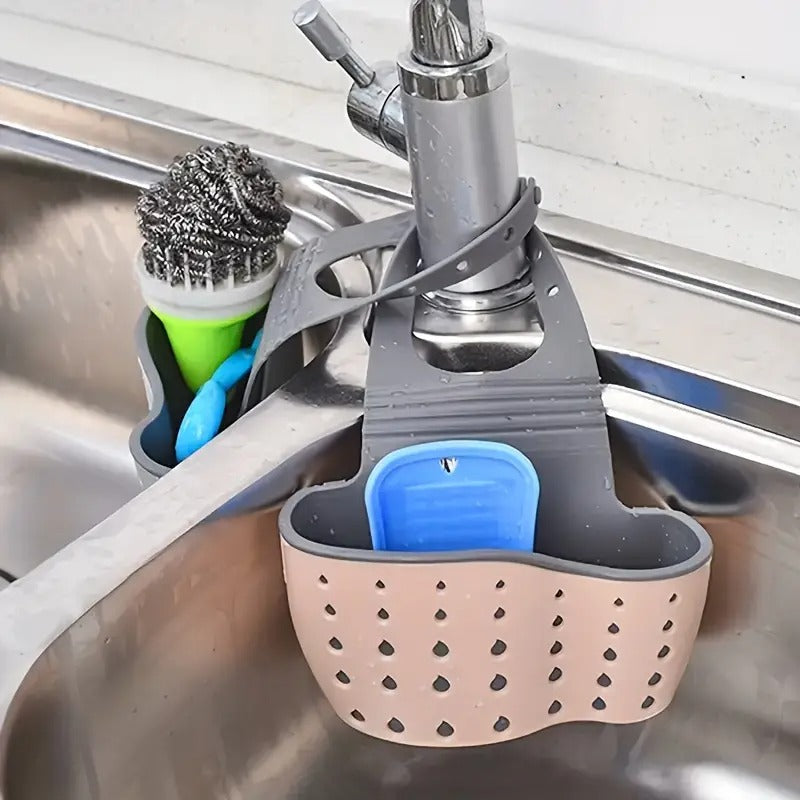 Adjustable Snap-On Kitchen Sink Organizer