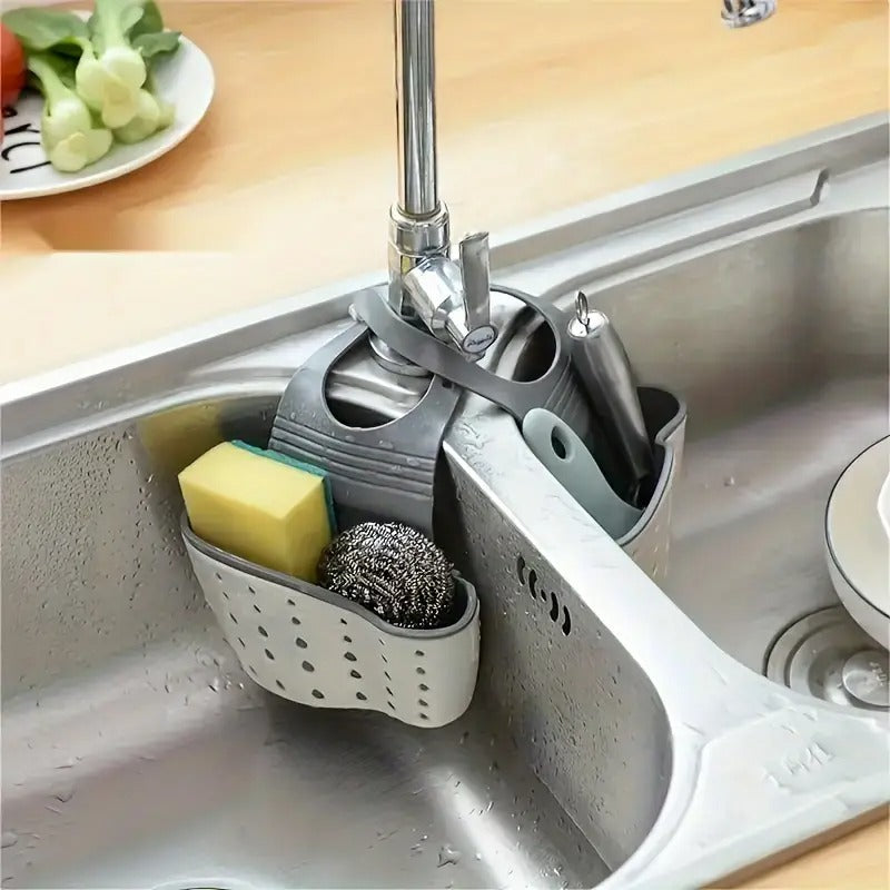 Adjustable Snap-On Kitchen Sink Organizer