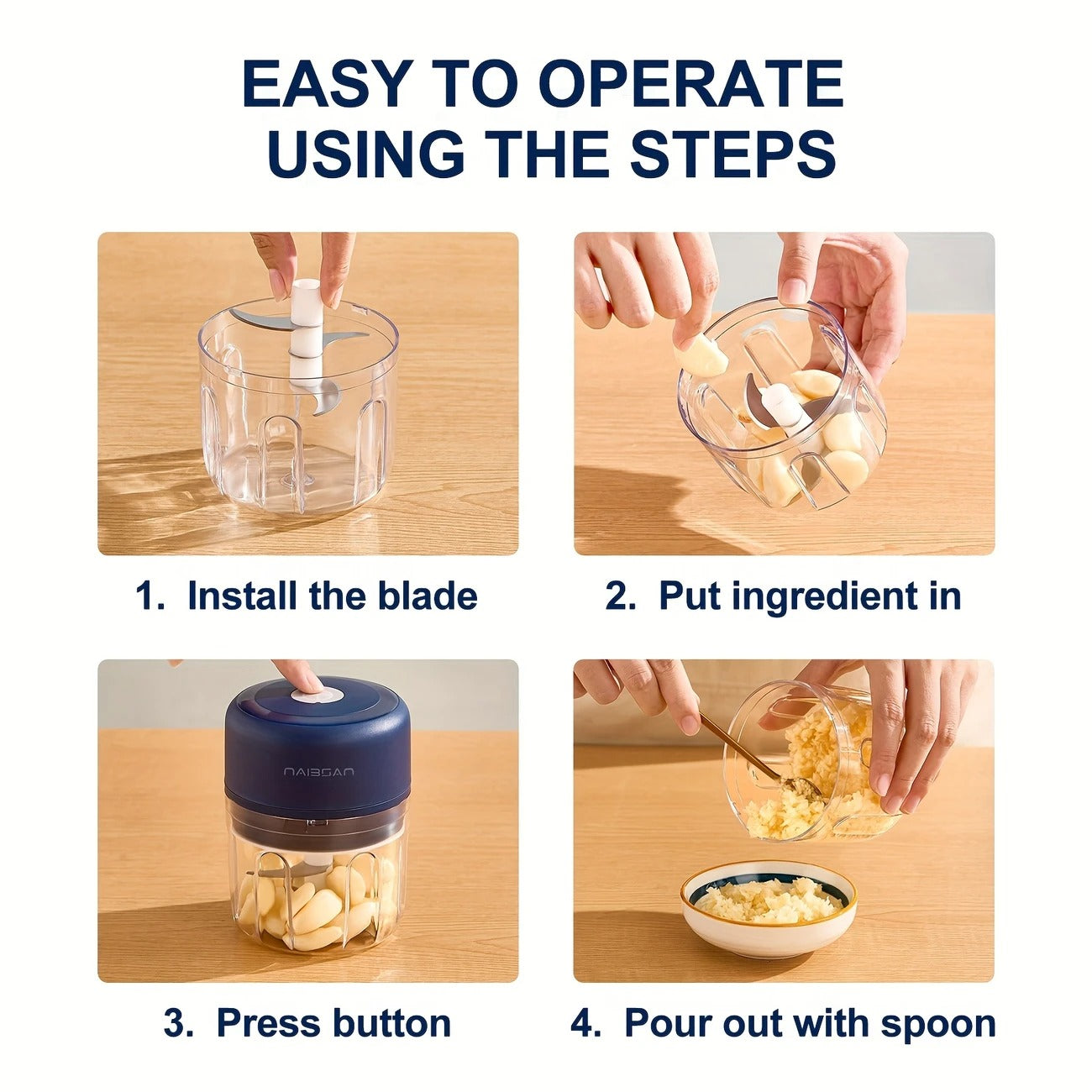 Portable Garlic & Vegetable Chopper