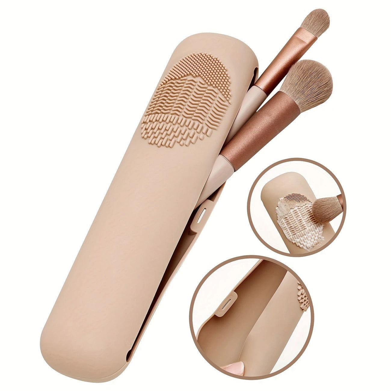 Makeup Brush Holder with Magnetic Closure