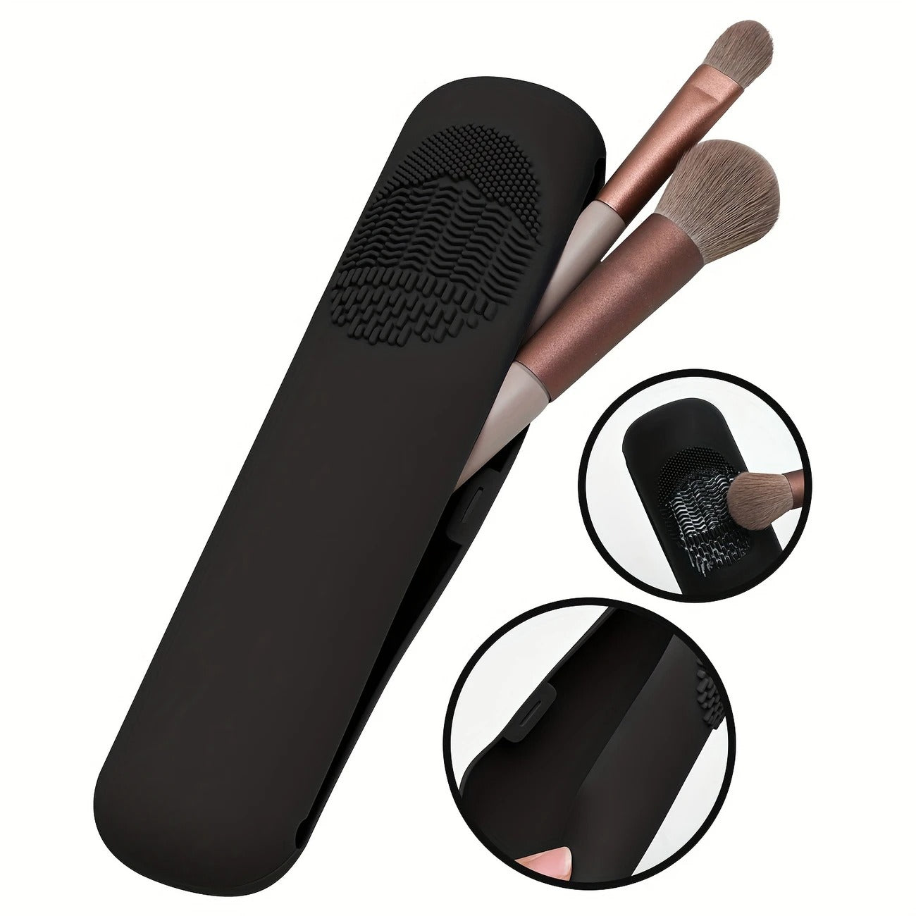 Makeup Brush Holder with Magnetic Closure