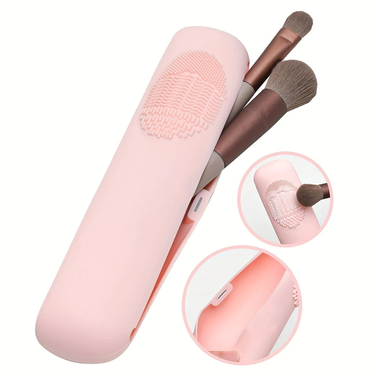Makeup Brush Holder with Magnetic Closure