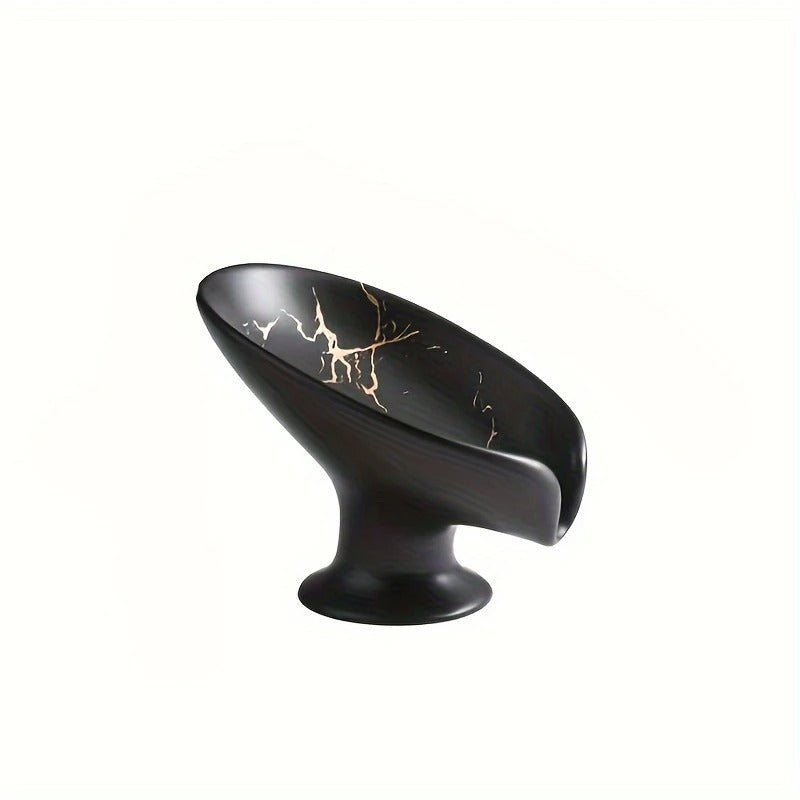 Marble-Patterned Ceramic Soap Dish