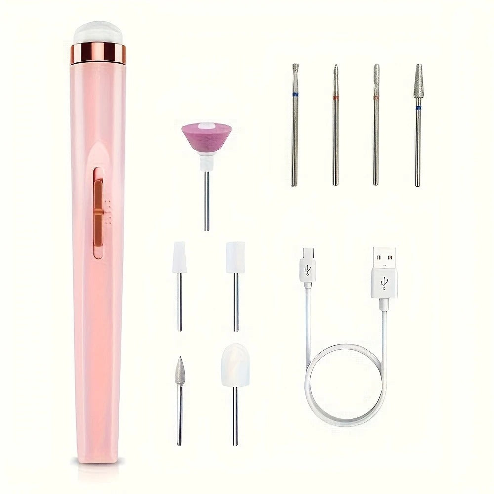 Electric Nail Drill With 5 Attachment Drill Bits