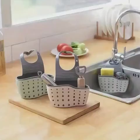 Adjustable Snap-On Kitchen Sink Organizer