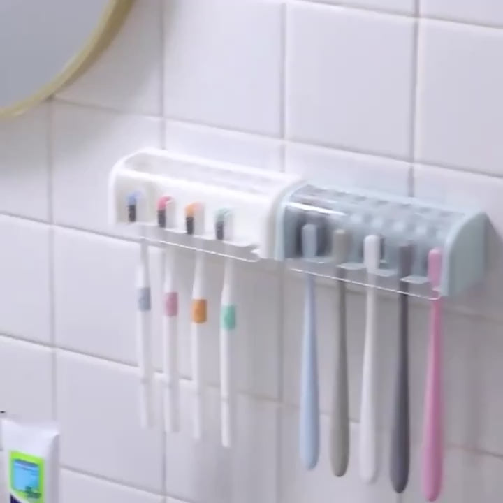 5-Slot Toothbrush Holder with Lid