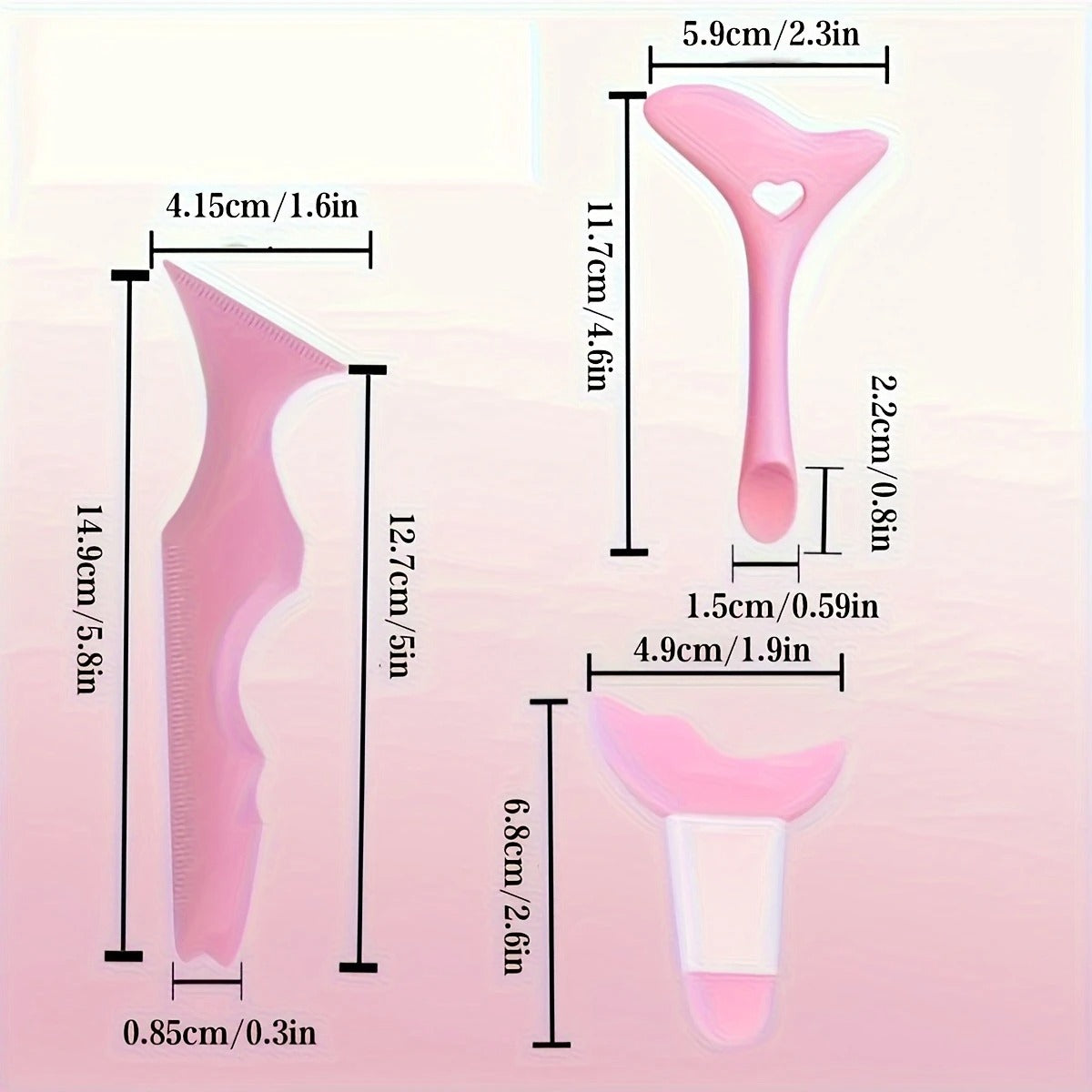 3pcs Silicone Makeup Tool Set