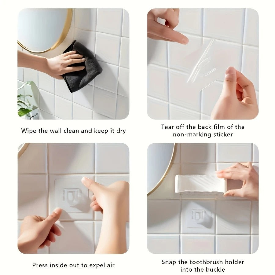5-Slot Toothbrush Holder with Lid
