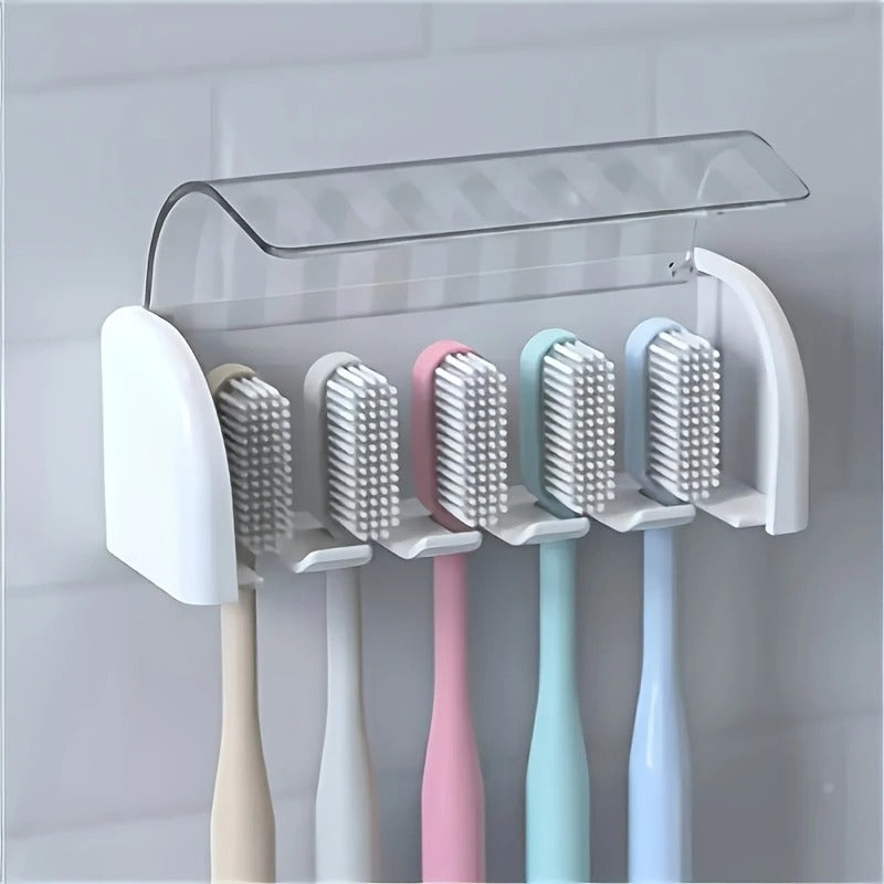 5-Slot Toothbrush Holder with Lid