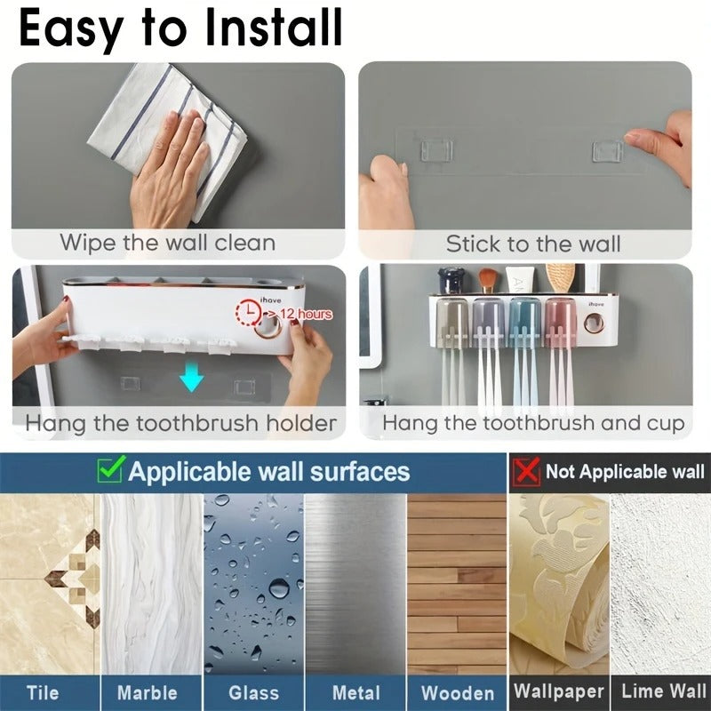 Wall-Mounted Toothbrush Holder