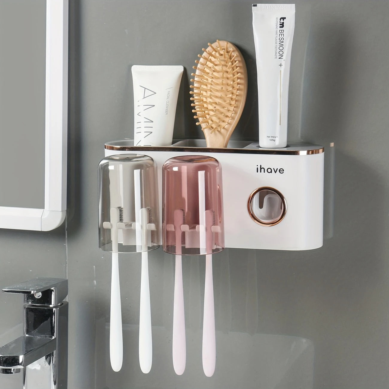 Wall-Mounted Toothbrush Holder