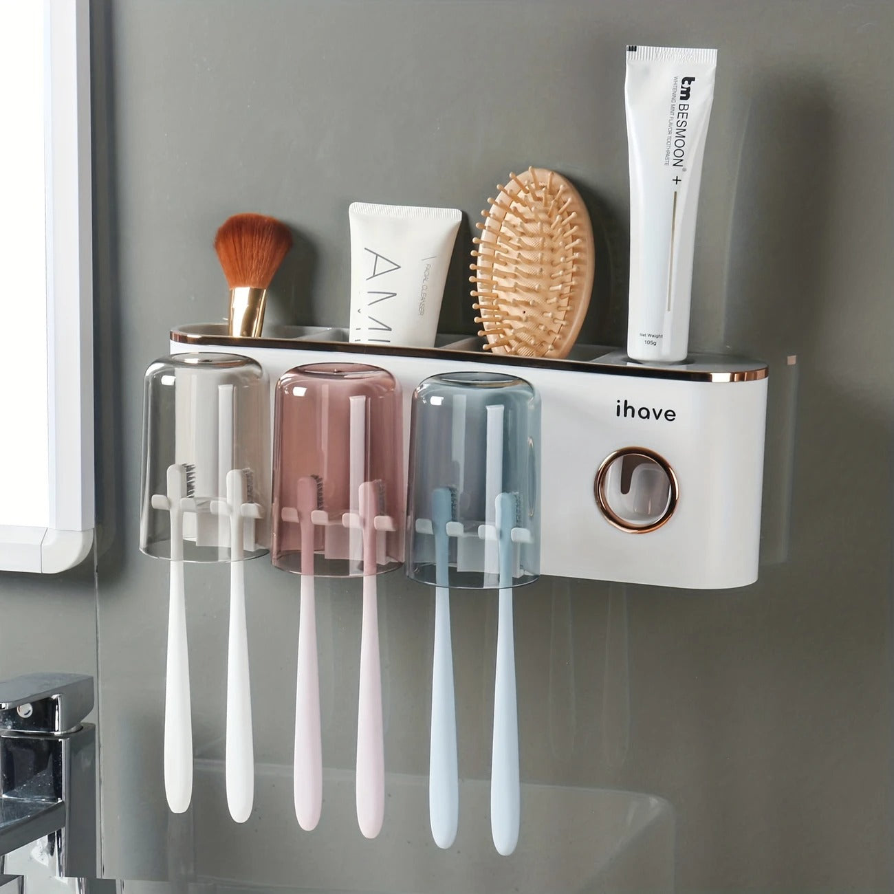 Wall-Mounted Toothbrush Holder