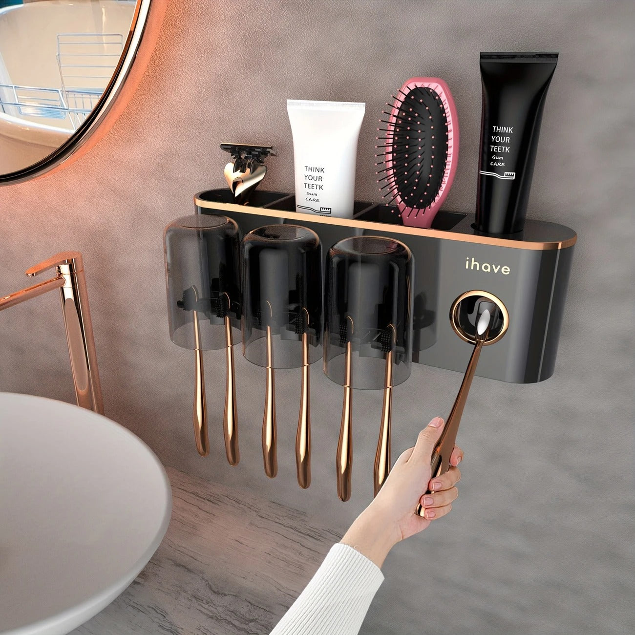 Wall-Mounted Toothbrush Holder